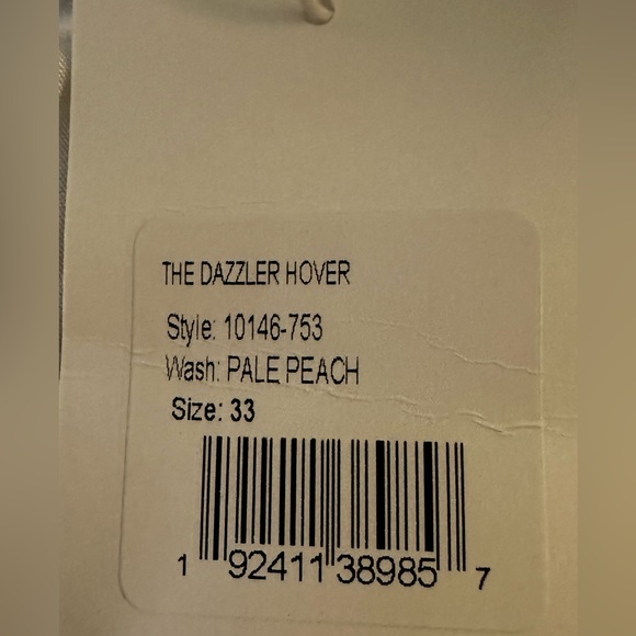 NWT MOTHER Denim The Dazzler Hover- Date Night (pale peach) size 33 - Picture 7 of 11
